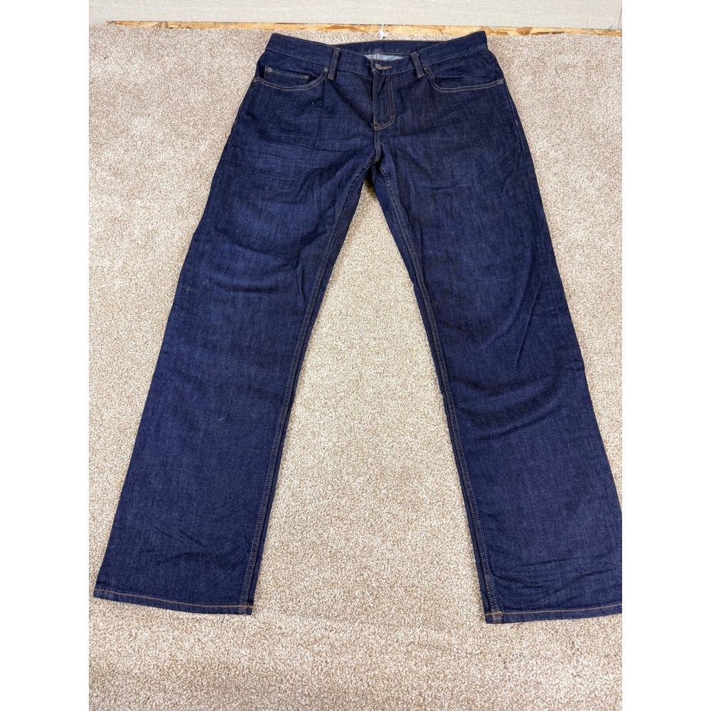 Banana Republic Mens Straight Leg Dark Indigo Wash Stretch Jeans 34W 30L 34x30
